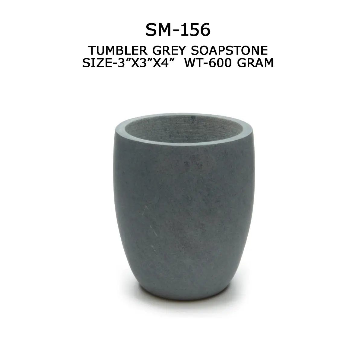 TUMBLER GREY SOAPSTONE